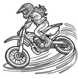 Menina em motocross